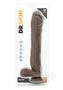 Dr. Skin Silver Collection Mr. Ed Dildo With Balls And Suction Cup 13in - Chocolate